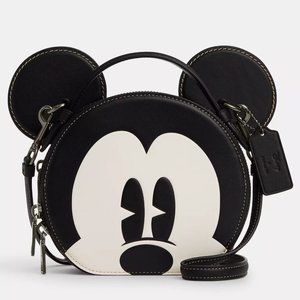 🐭 Disney X Coach Mickey Mouse Ear Bag Black White